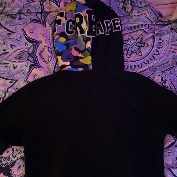 black bape hoodie (bape x F.C.R.B)